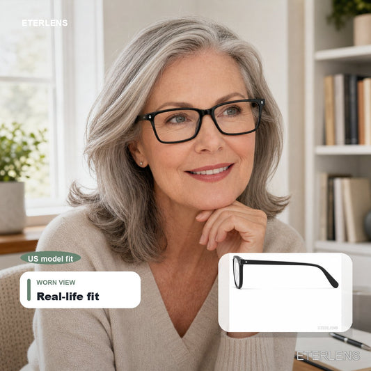 Metal Business Photochromic Readers - US model lifestyle