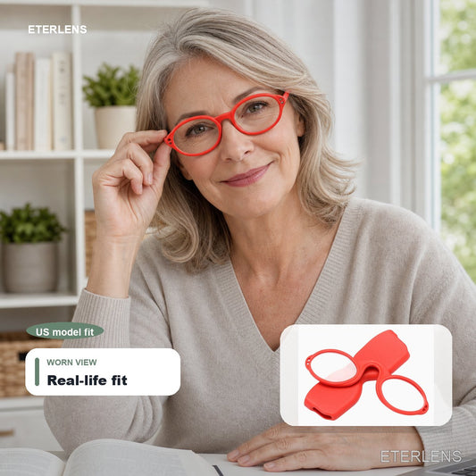 Foldable Lightweight Ultra-Light Readers - US model lifestyle